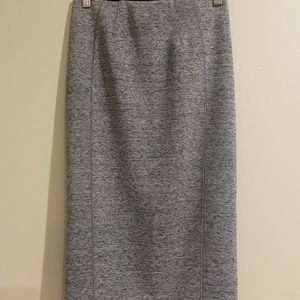 Gray High Waisted Pencil Skirt